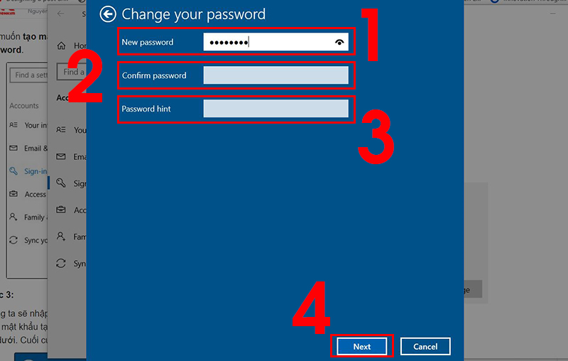 Hướng dẫn cách đặt, đổi mật khẩu máy tính Win 10 nhanh nhất