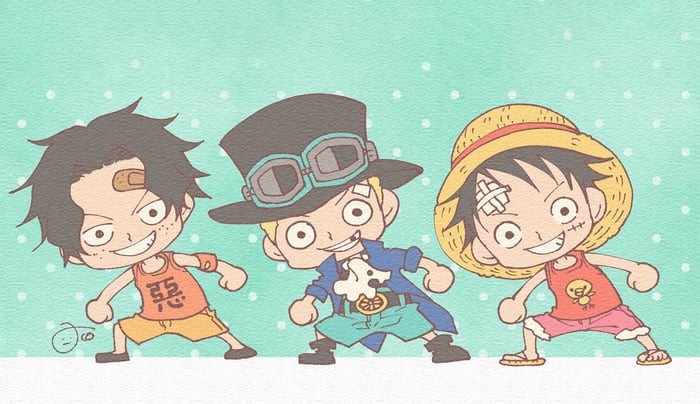 Luffy chibi ngầu - Bức tranh đẹp lung linh