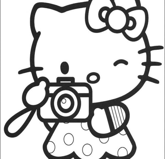 Bộ sưu tập tranh tô màu Hello Kitty đáng yêu