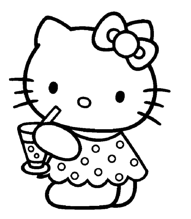 Bộ sưu tập tranh tô màu Hello Kitty đáng yêu