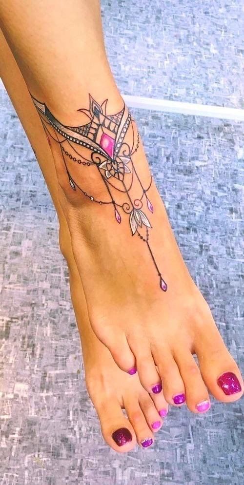 999+ hình xăm lắc chân mini cực độc đáo cho nam và nữ - Genztattoo