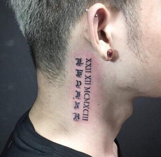 Trọn bộ 555+ hình xăm chữ ở cổ đẹp, phong cách, độc đáo - Genztattoo