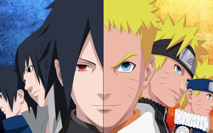 Bức tranh sống động của Naruto và Sasuke