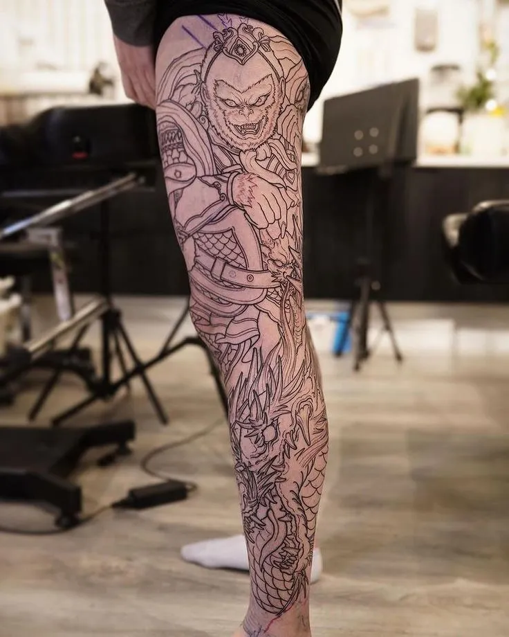 Top 500+ hình xăm full chân cho nam và nữ được chọn lọc - Genztattoo