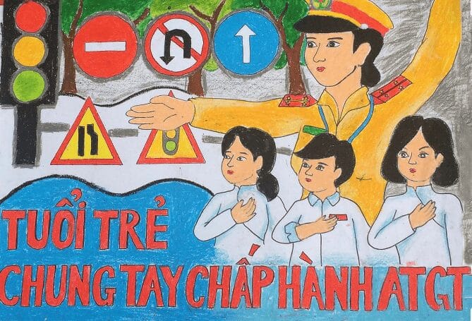 Vẽ Tranh An Toàn Giao Thông Đẹp - Ý Nghĩa An toàn Giao Thông